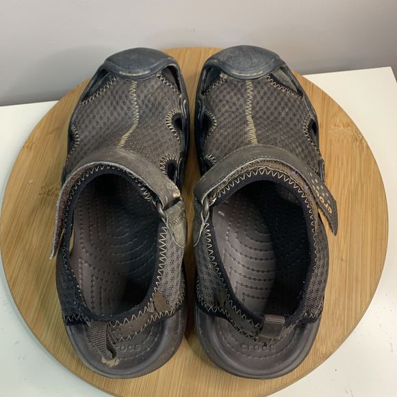 Crocs Swiftwater Brown Casual Mesh Comfort Fisherman Sandals 15041 Mens Size 8 - Picture 5 of 8